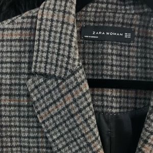 Plaid Zara Car Coat